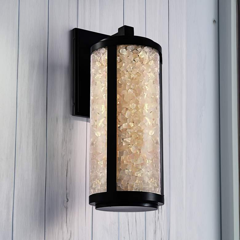 Image 4 The Great Outdoors Salt Creek 1-Light LED 0-in Black Outdoor Wall Sconce more views