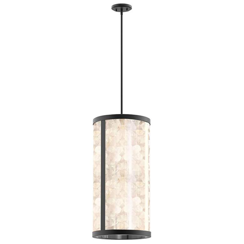 Image 1 The Great Outdoors Salt Creek 1-Light LED 13.13-in Black Lantern Pendant