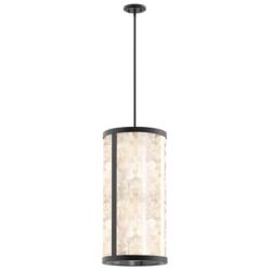 The Great Outdoors Salt Creek 1-Light LED 13.13-in Black Lantern Pendant
