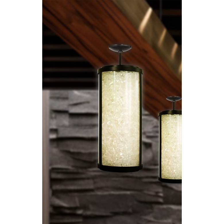 Image 5 The Great Outdoors Salt Creek 1-Light LED 13.13-in Black Lantern Pendant more views