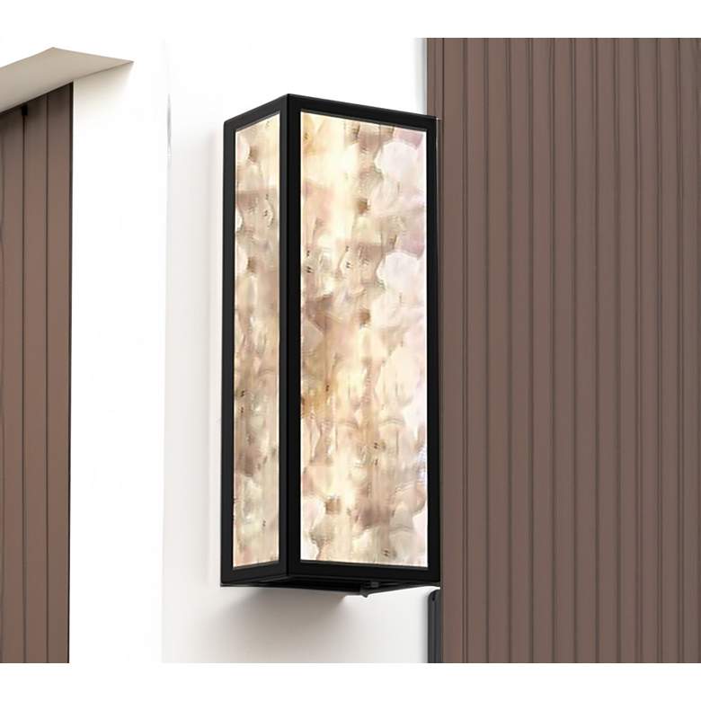 Image 4 The Great Outdoors Salt Creek 1-Light LED 6.13-in Black Outdoor Wall Sconce more views