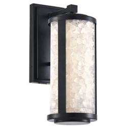 The Great Outdoors Salt Creek 1-Light LED 6-in Black Outdoor Wall Sconce