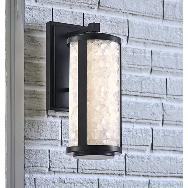 Image 4 The Great Outdoors Salt Creek 1-Light LED 6-in Black Outdoor Wall Sconce more views