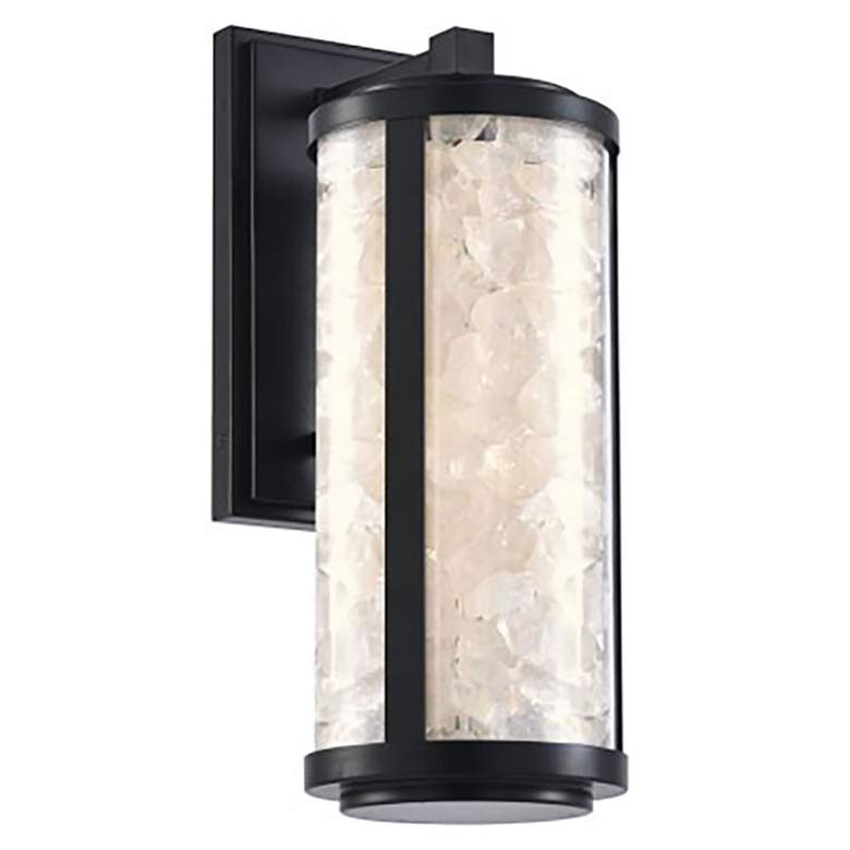 Image 1 The Great Outdoors Salt Creek 1-Light LED 7.5-in Black Outdoor Wall Sconce