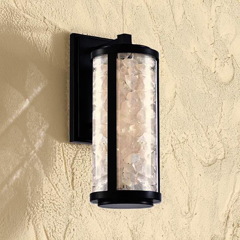 Image 4 The Great Outdoors Salt Creek 1-Light LED 7.5-in Black Outdoor Wall Sconce more views