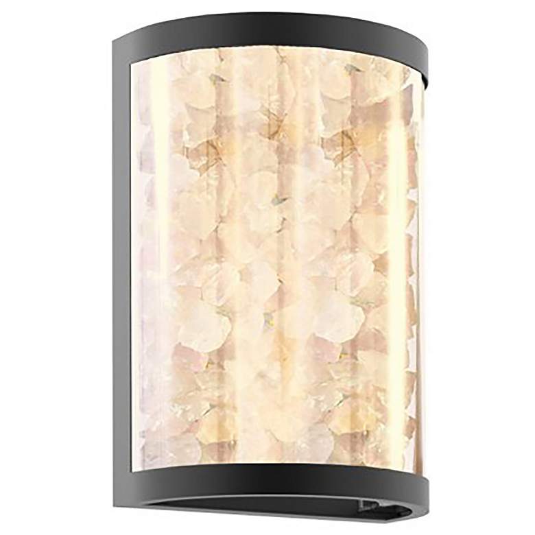 Image 1 The Great Outdoors Salt Creek 1-Light LED 8.13-in Black Outdoor Wall Sconce