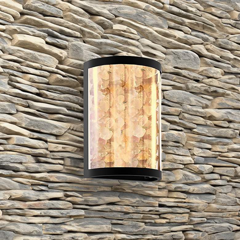 Image 4 The Great Outdoors Salt Creek 1-Light LED 8.13-in Black Outdoor Wall Sconce more views
