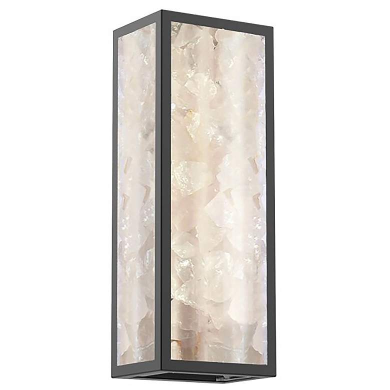 Image 1 The Great Outdoors Salt Creek 1-Light LED 8-in Black Outdoor Wall Sconce
