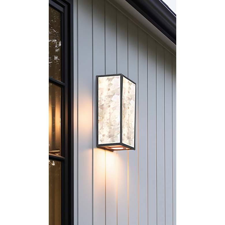 Image 5 The Great Outdoors Salt Creek 1-Light LED 8-in Black Outdoor Wall Sconce more views