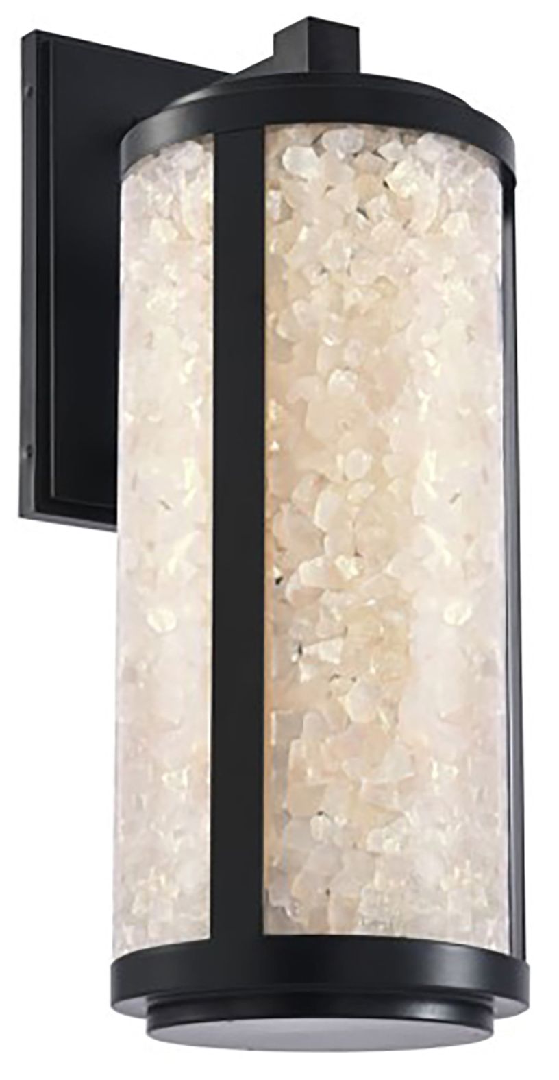 The Great Outdoors Salt Creek LED Black Outdoor Wall Sconce with Shades