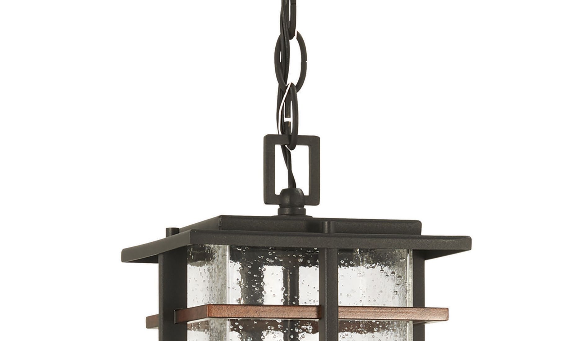 The Great Outdoors San Marcos 1-Light Black Outdoor Hanging Lantern