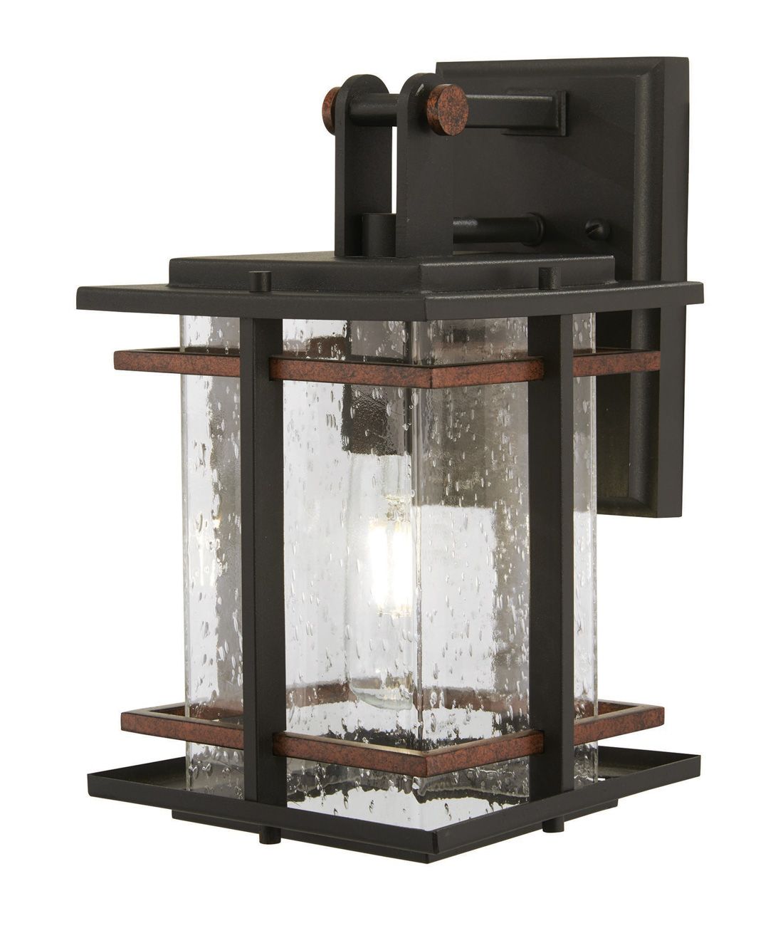 The Great Outdoors San Marcos 1-Light Black Outdoor Wall Mount