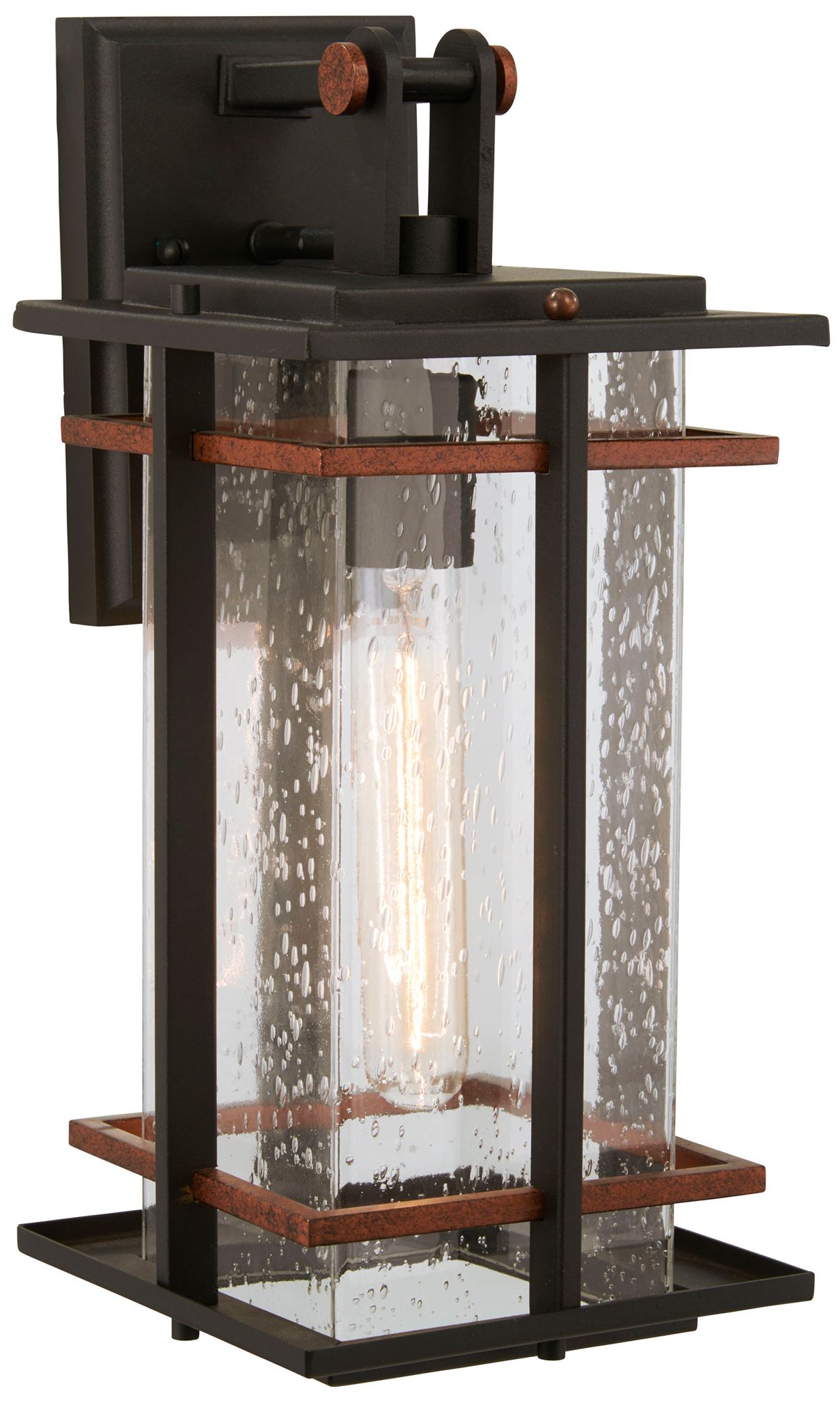 The Great Outdoors San Marcos 1-Light Black Outdoor Wall Mount