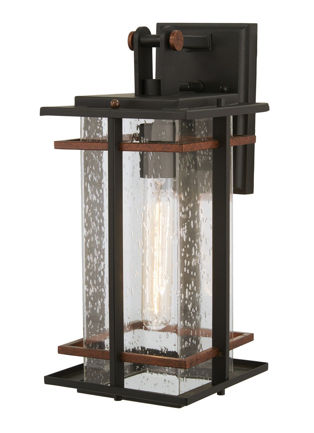 The Great Outdoors San Marcos 1-Light Black Outdoor Wall Mount