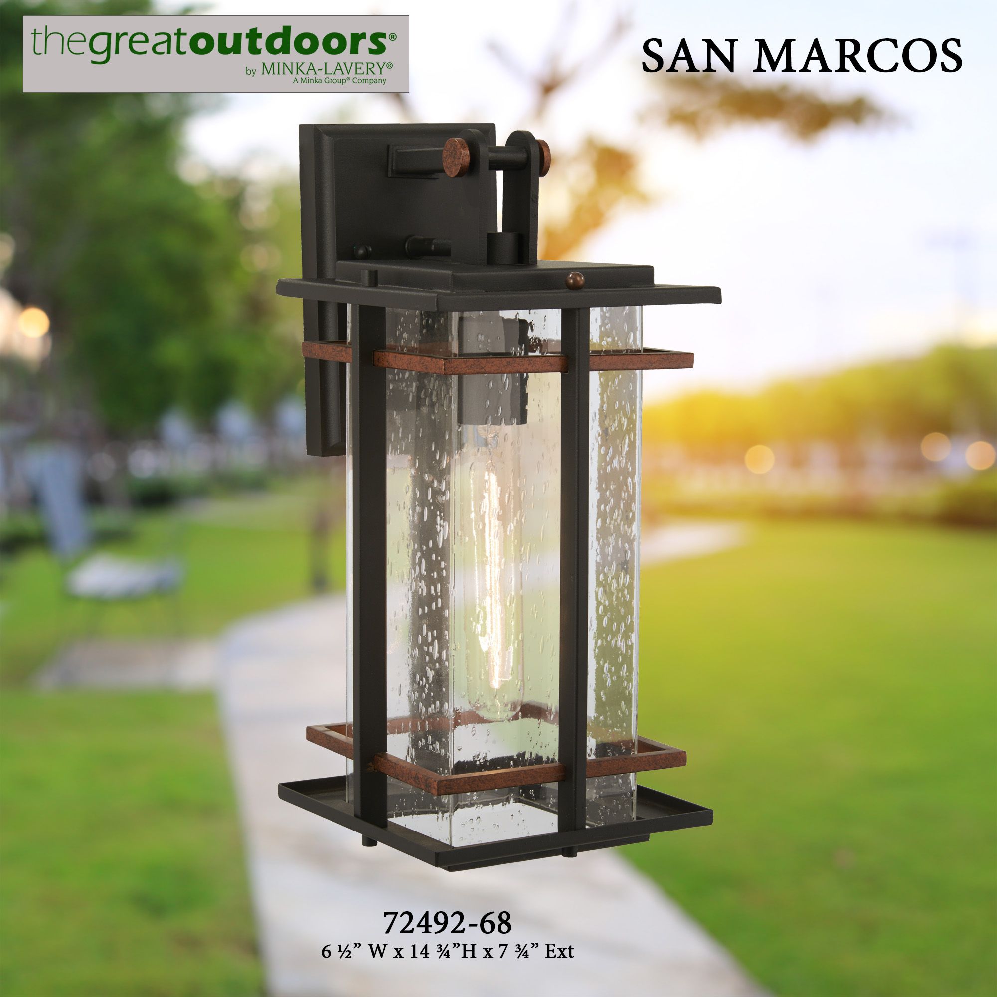 Image 5 The Great Outdoors San Marcos 1-Light Black Outdoor Wall Mount more views