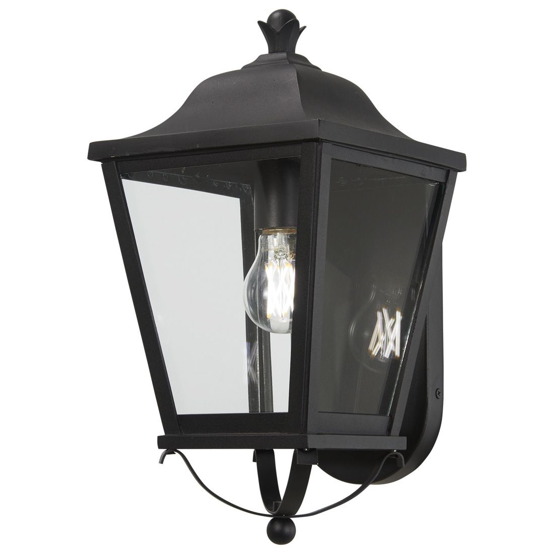 The Great Outdoors Savannah 1-Light Sand Coal Outdoor Wall Mount