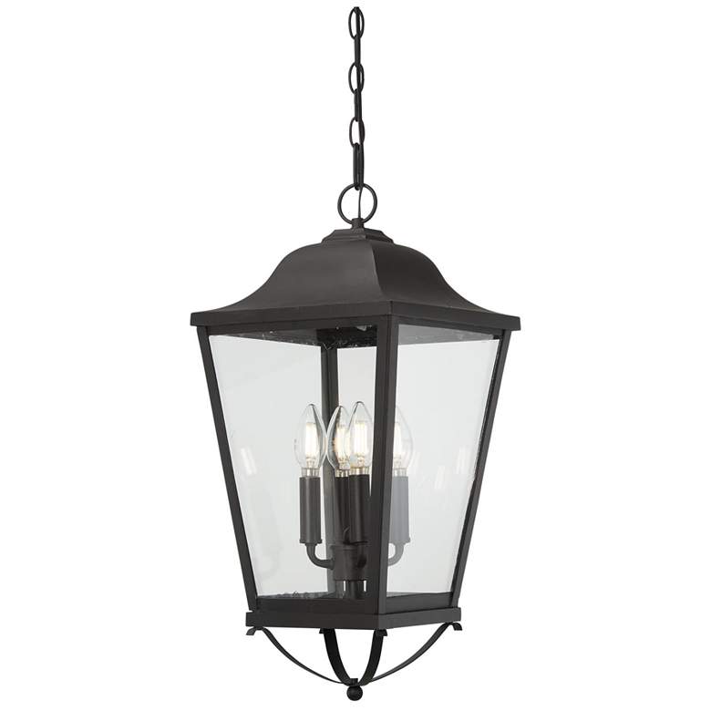 Image 1 The Great Outdoors Savannah 4-Light Sand Coal Outdoor Chain Hung