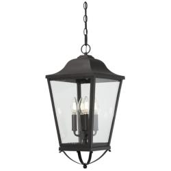 The Great Outdoors Savannah 4-Light Sand Coal Outdoor Chain Hung