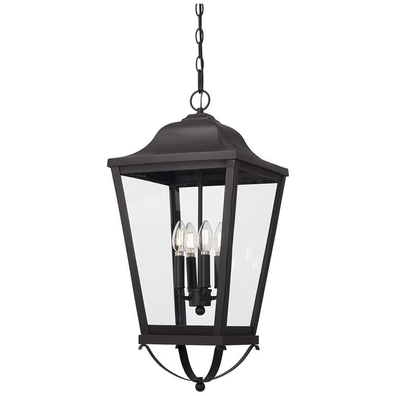 Image 1 The Great Outdoors Savannah 4-Light Sand Coal Outdoor Chain Hung