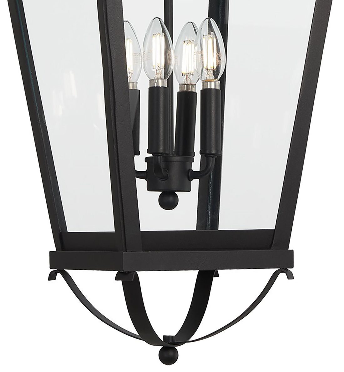 Image 3 The Great Outdoors Savannah 4-Light Sand Coal Outdoor Hanging Lantern more views