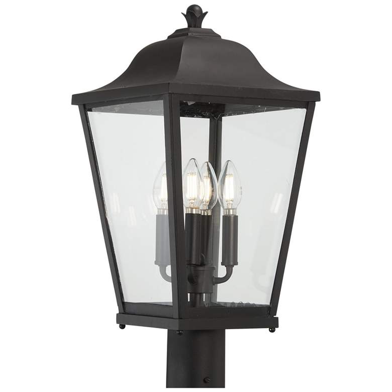 Image 1 The Great Outdoors Savannah 4-Light Sand Coal Outdoor Post Mount