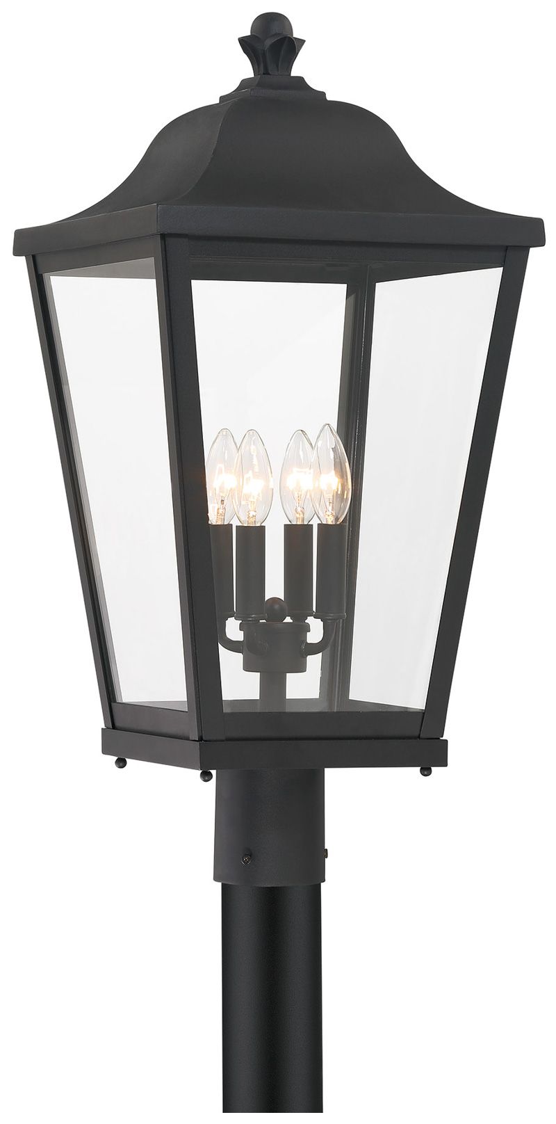 Image 3 The Great Outdoors Savannah 4-Light Sand Coal Outdoor Post Mount more views