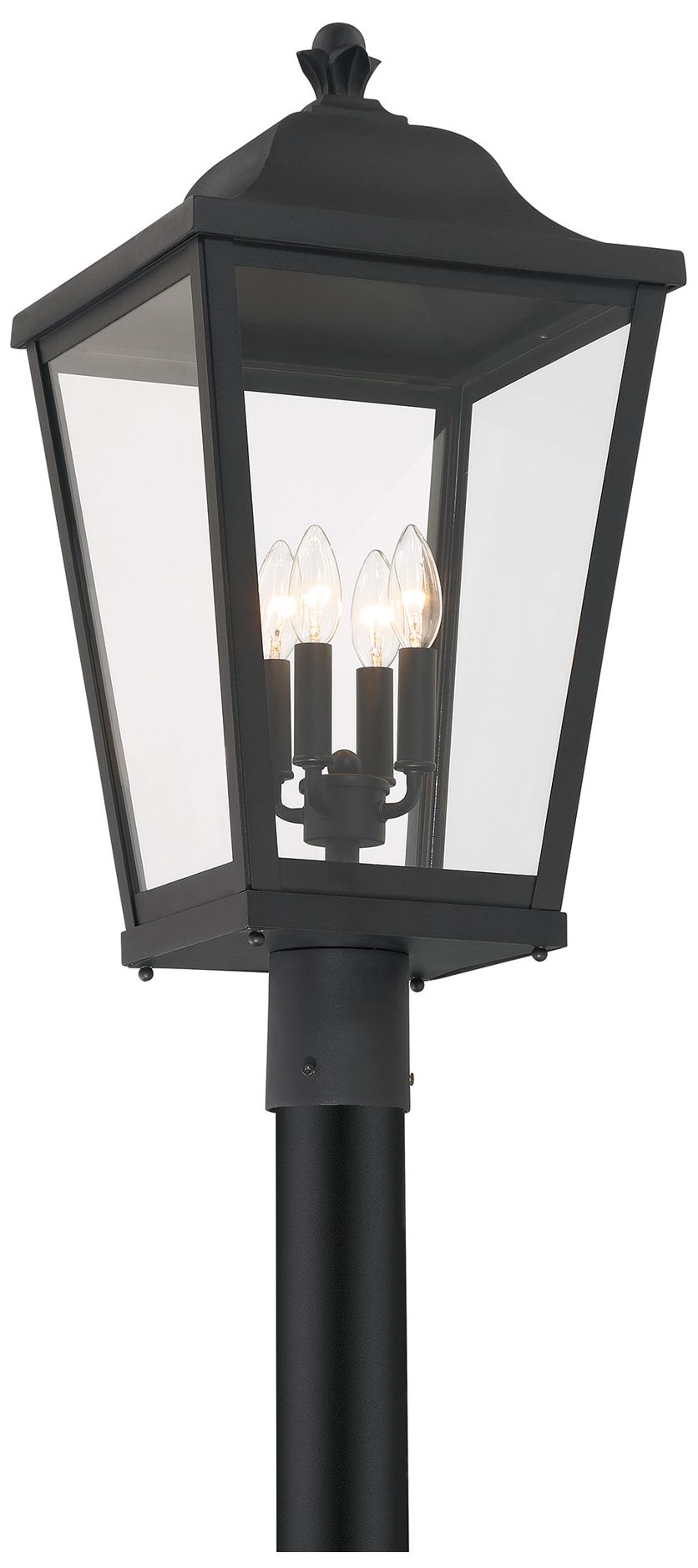 Image 7 The Great Outdoors Savannah 4-Light Sand Coal Outdoor Post Mount more views