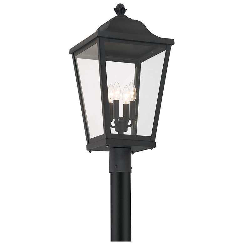 Image 7 The Great Outdoors Savannah 4-Light Sand Coal Outdoor Post Mount more views
