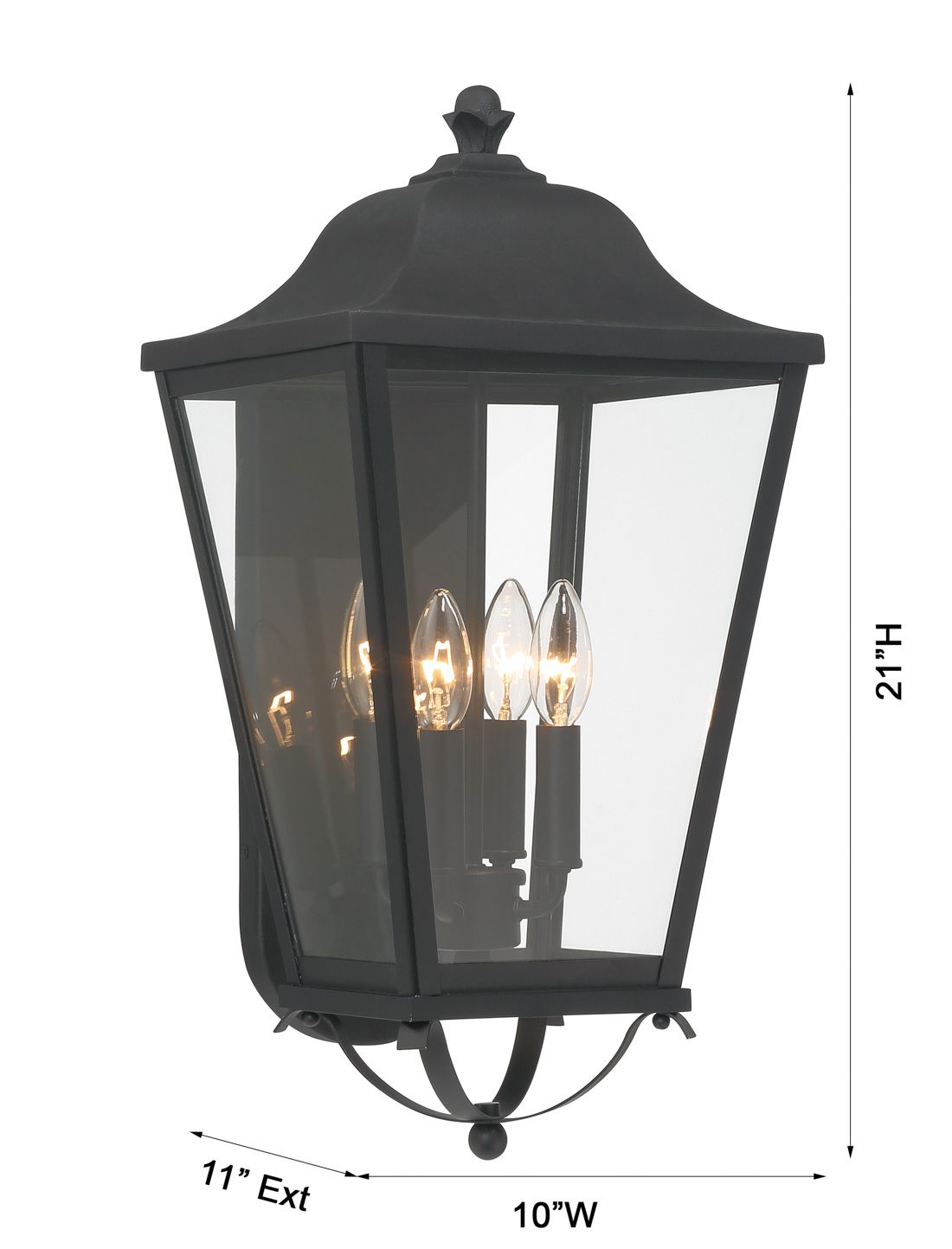 The Great Outdoors Savannah 4-Light Sand Coal Outdoor Wall Mount
