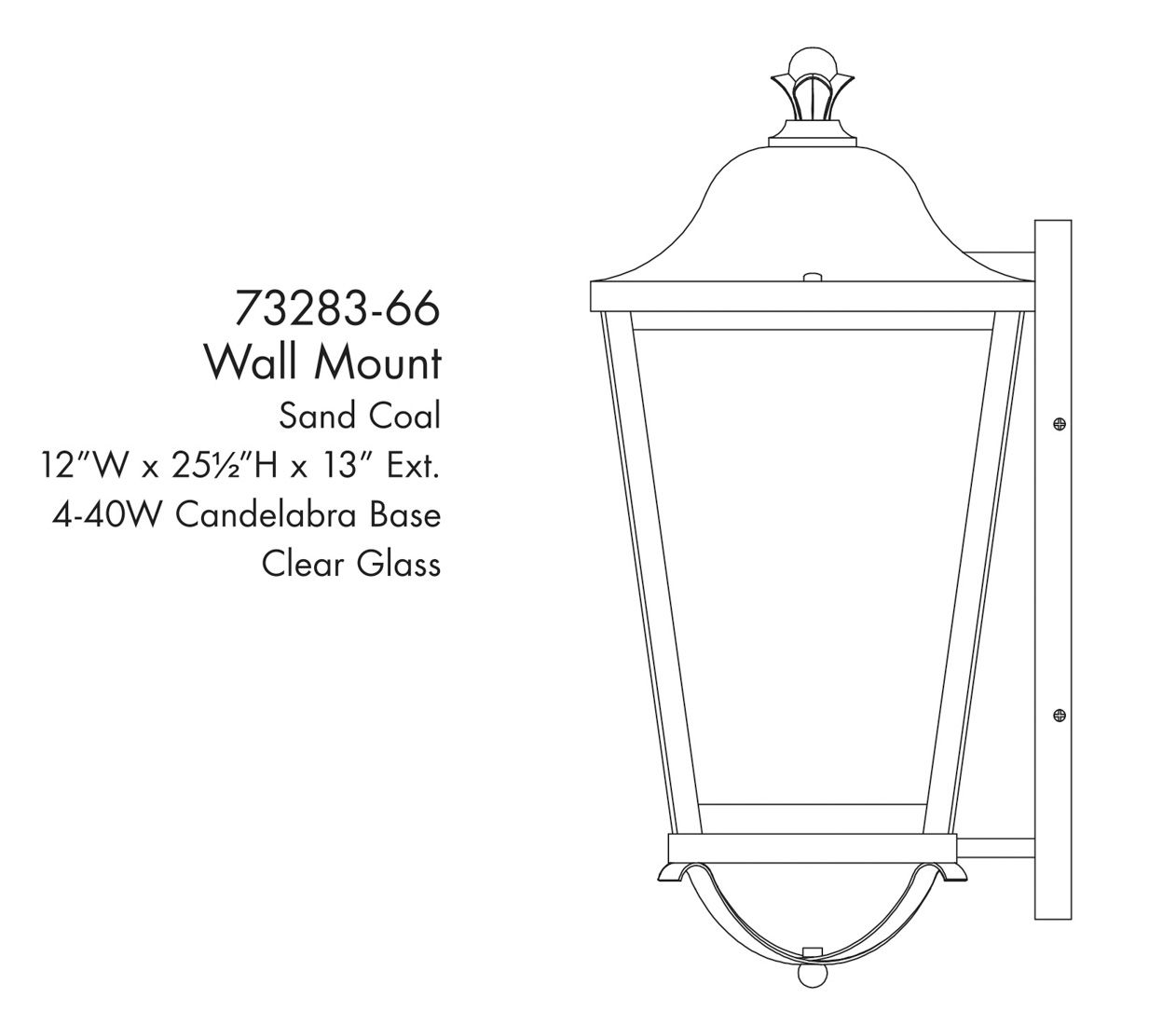 Image 5 The Great Outdoors Savannah 4-Light Sand Coal Outdoor Wall Mount more views