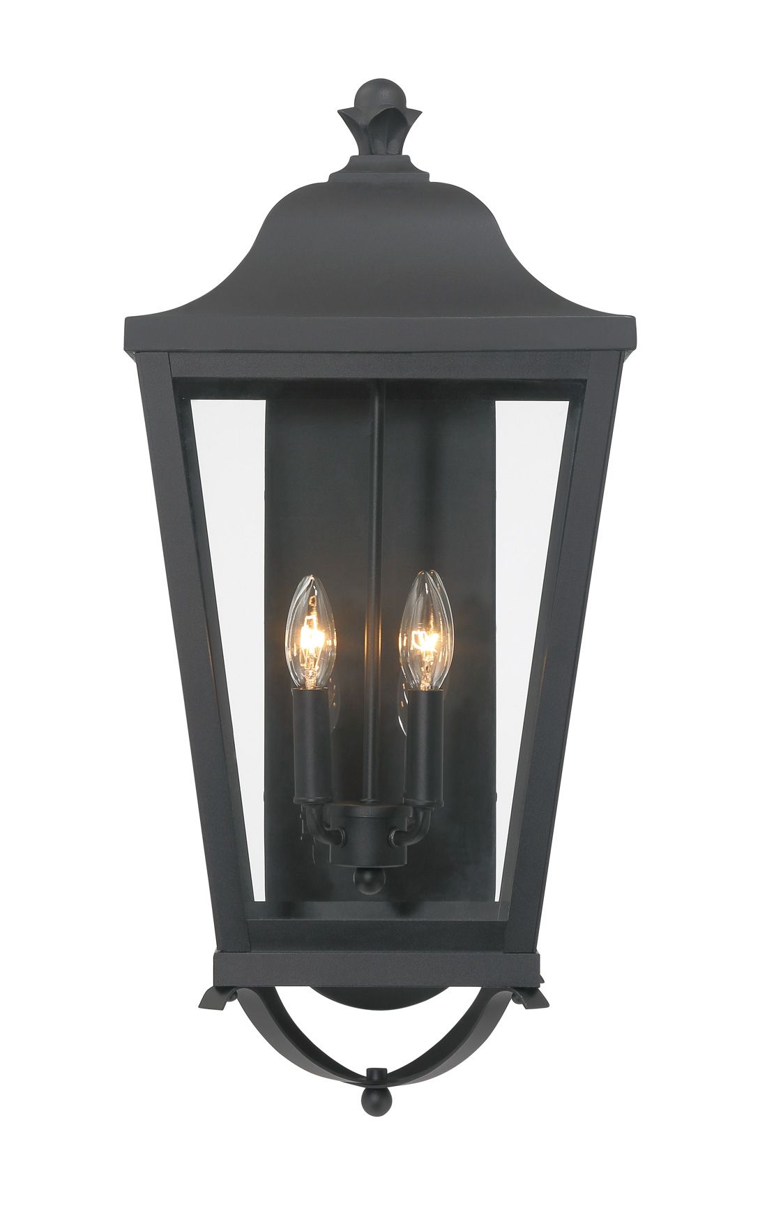 The Great Outdoors Savannah 4-Light Sand Coal Outdoor Wall Mount