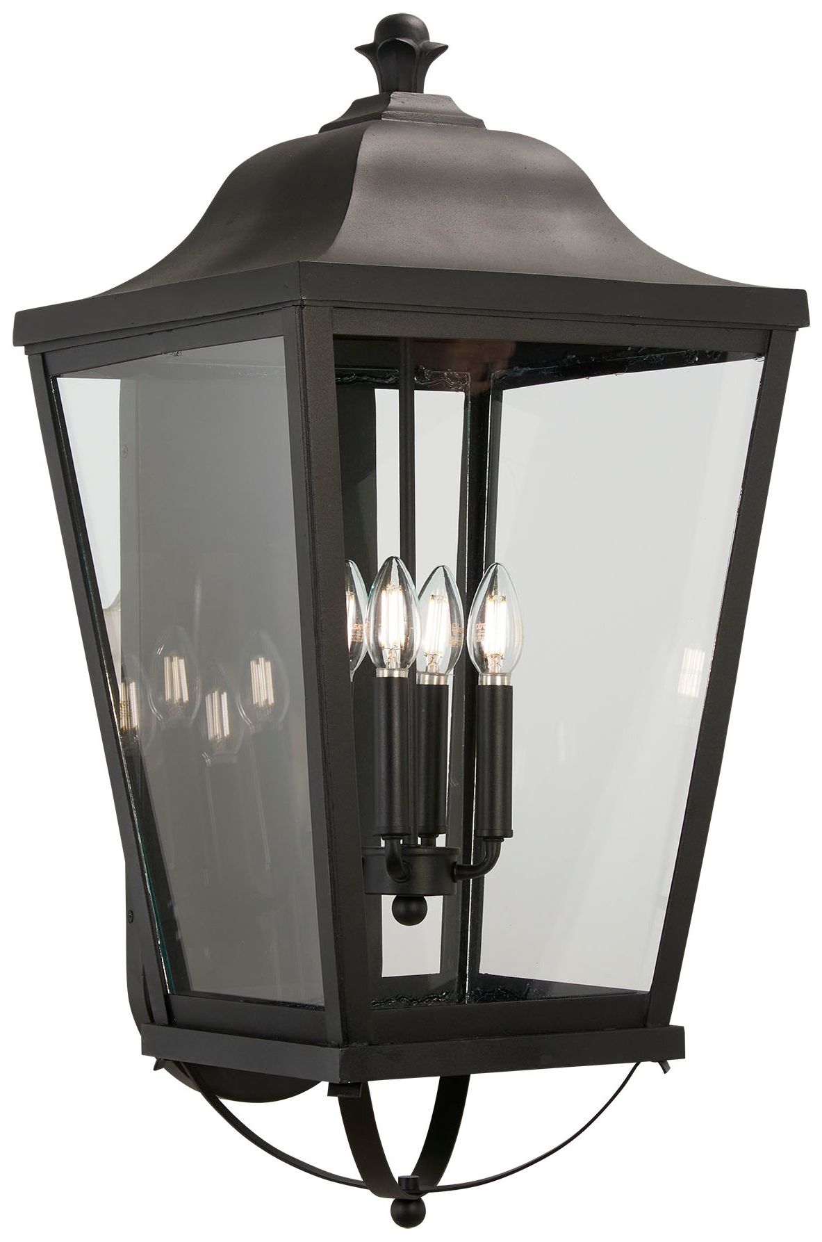 The Great Outdoors Savannah 4-Light Sand Coal Outdoor Wall Mount