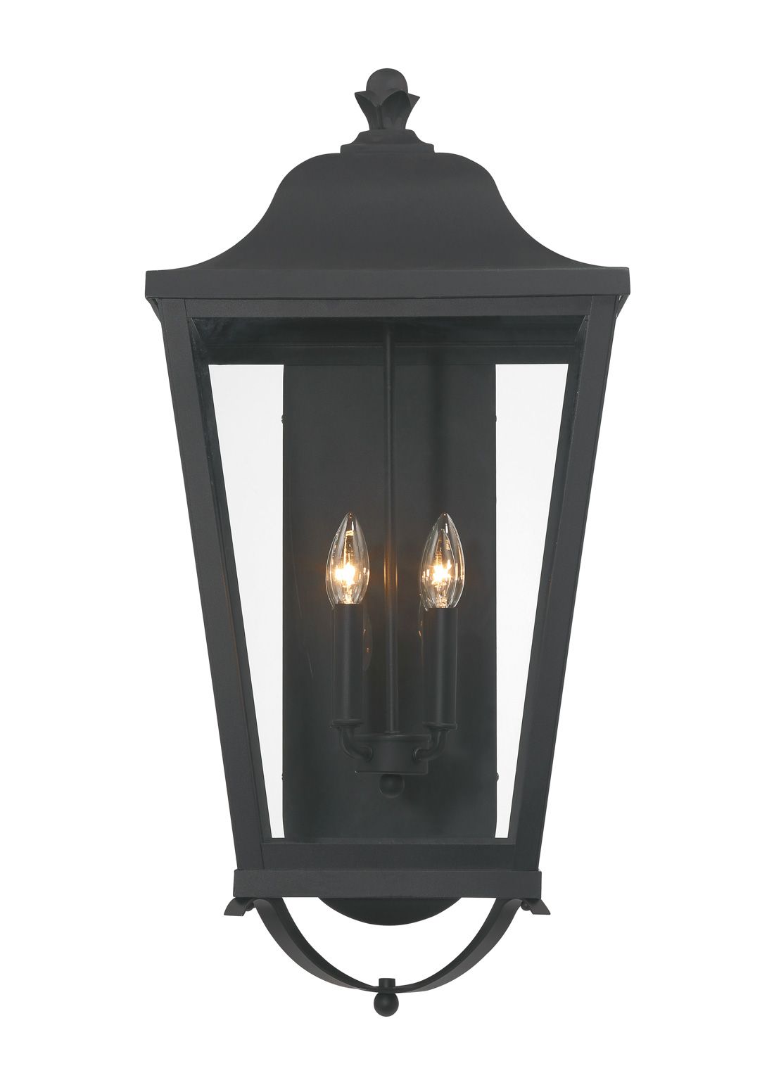 The Great Outdoors Savannah 4-Light Sand Coal Outdoor Wall Mount