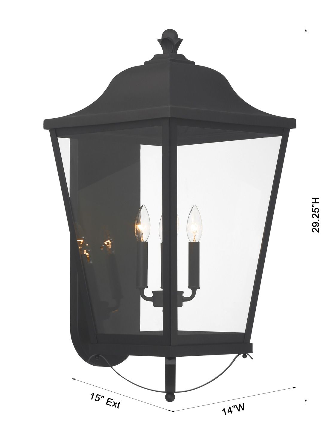 The Great Outdoors Savannah 4-Light Sand Coal Outdoor Wall Mount