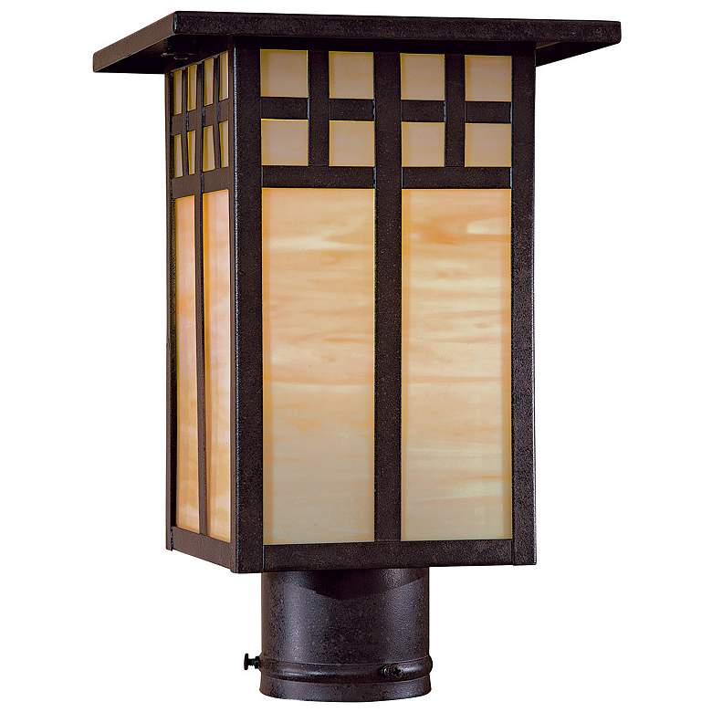 Image 1 The Great Outdoors  Scottsdale 1-Light French Bronze Outdoor Post Lantern