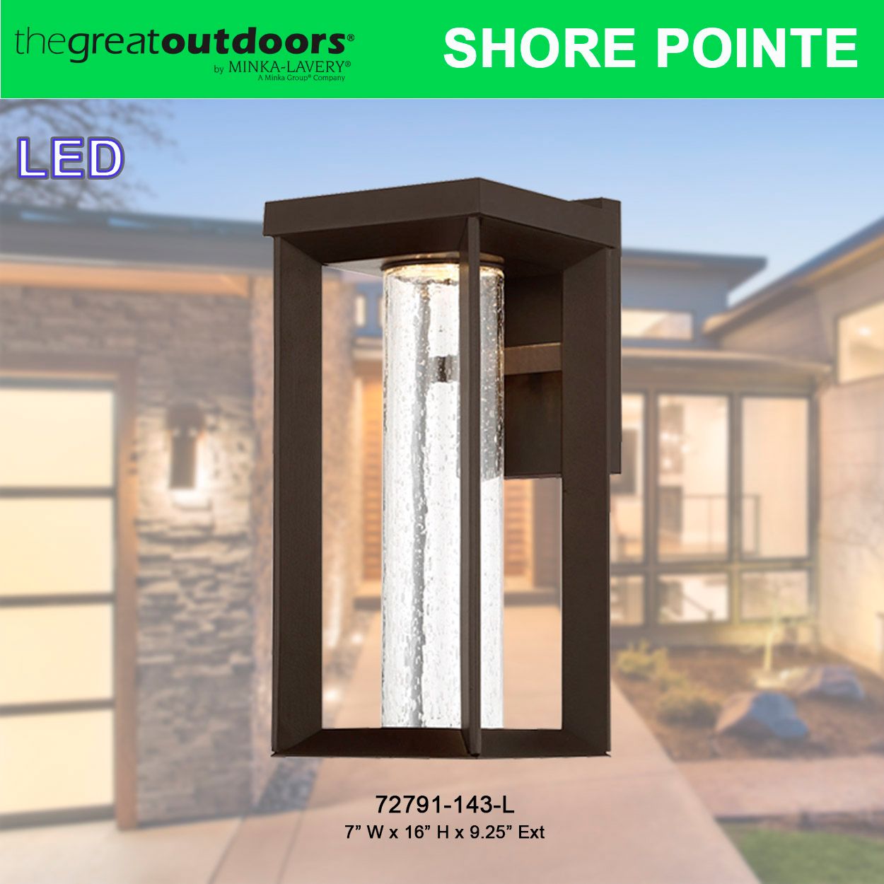 Image 4 The Great Outdoors Shore Pointe LED Oil Rubbed Bronze Outdoor Wall Mount more views