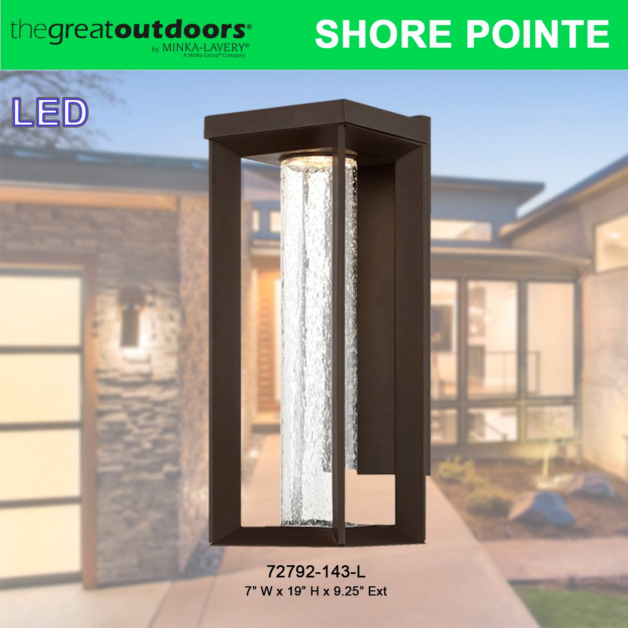 Image 4 The Great Outdoors Shore Pointe LED Oil Rubbed Bronze Outdoor Wall Mount more views