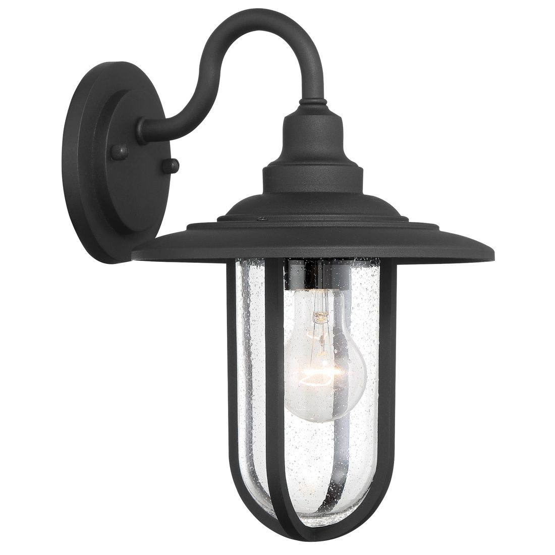 Image 6 The Great Outdoors Signal Park 1-Light Sand Coal Black Outdoor Wall Mount more views