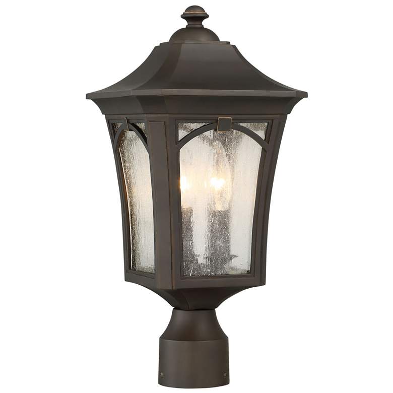 Image 1 The Great Outdoors  Solida 3-Light Oil Rubbed Bronze Outdoor Post Mount