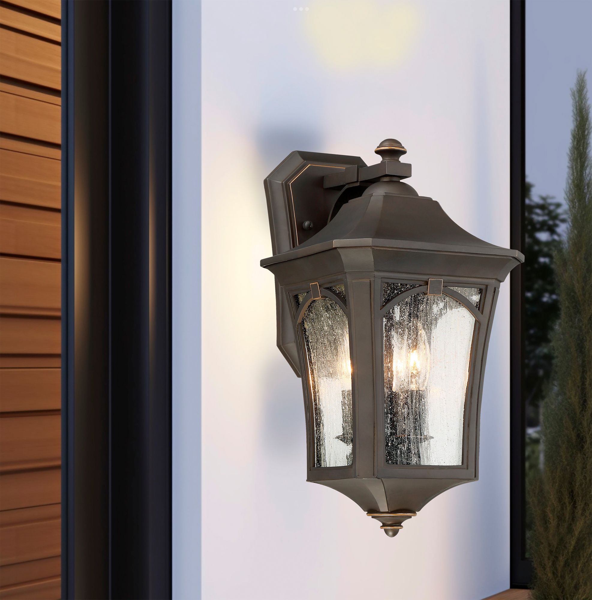 The Great Outdoors Solida 3-Light Oil Rubbed Bronze Outdoor Wall Mount