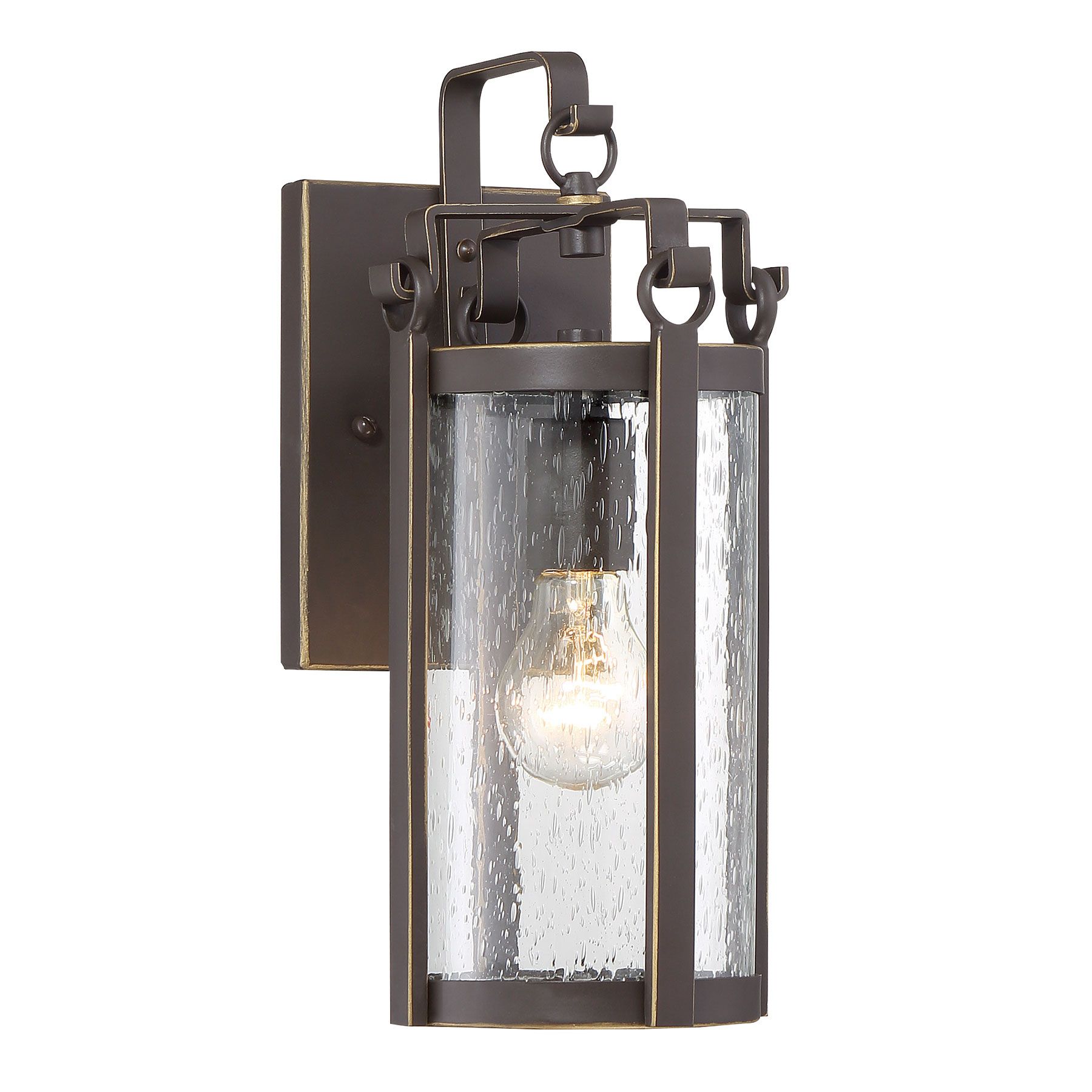 Thumbnail4 of The Great Outdoors Somerset Lane 1-Light Dakota Bronze Outdoor Wall Mount more views