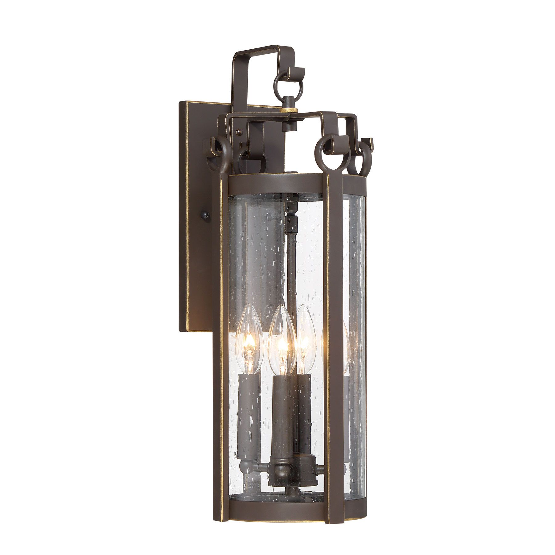 Image 4 The Great Outdoors Somerset Lane 4-Light Dakota Bronze Outdoor Wall Mount more views