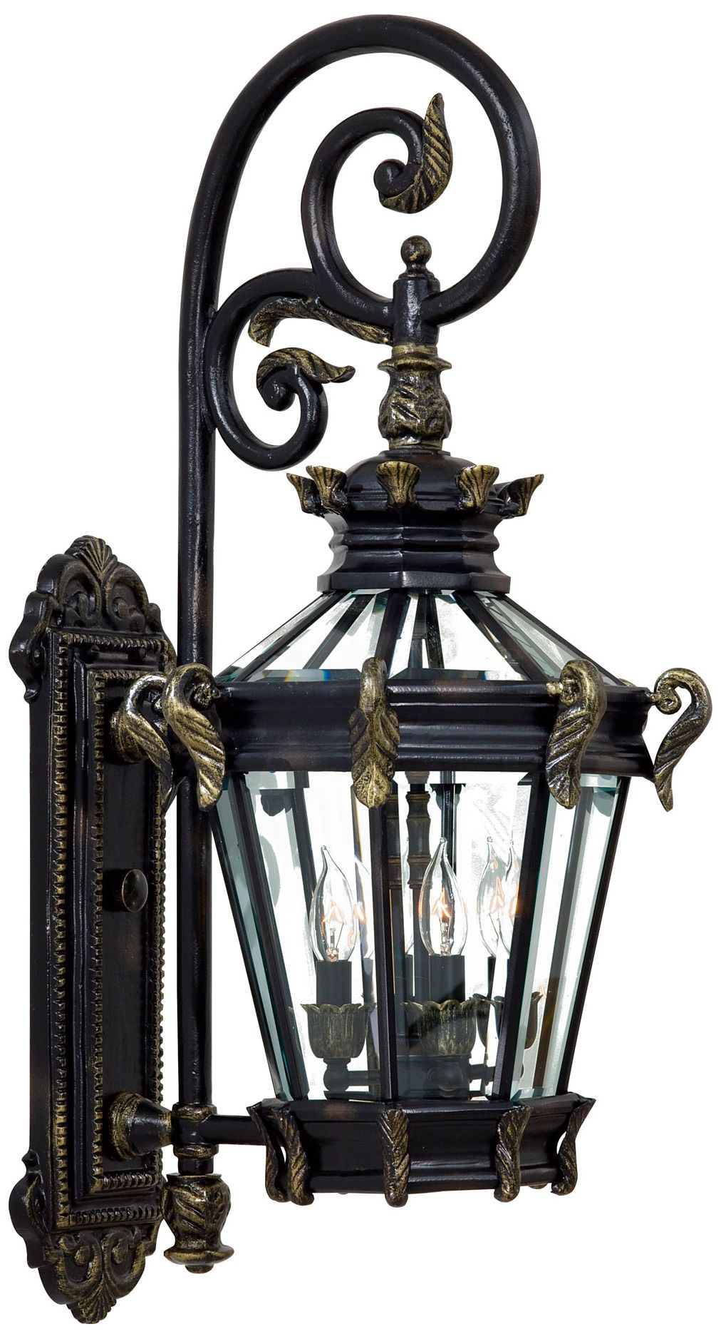 Image 3 The Great Outdoors Stratford Hall 4-Light Bronze Outdoor Wall Mount