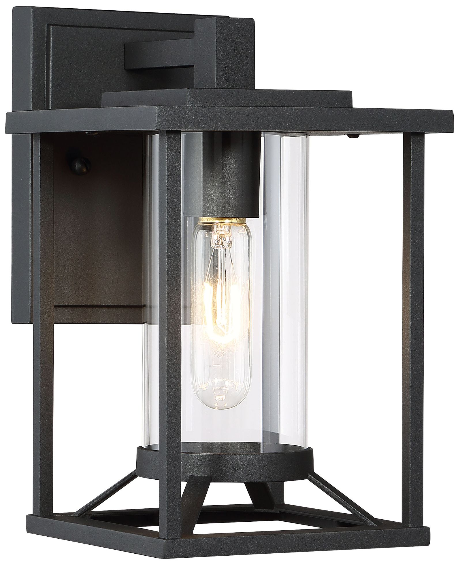 The Great Outdoors Trescott 1-Light Black Outdoor Wall Mount