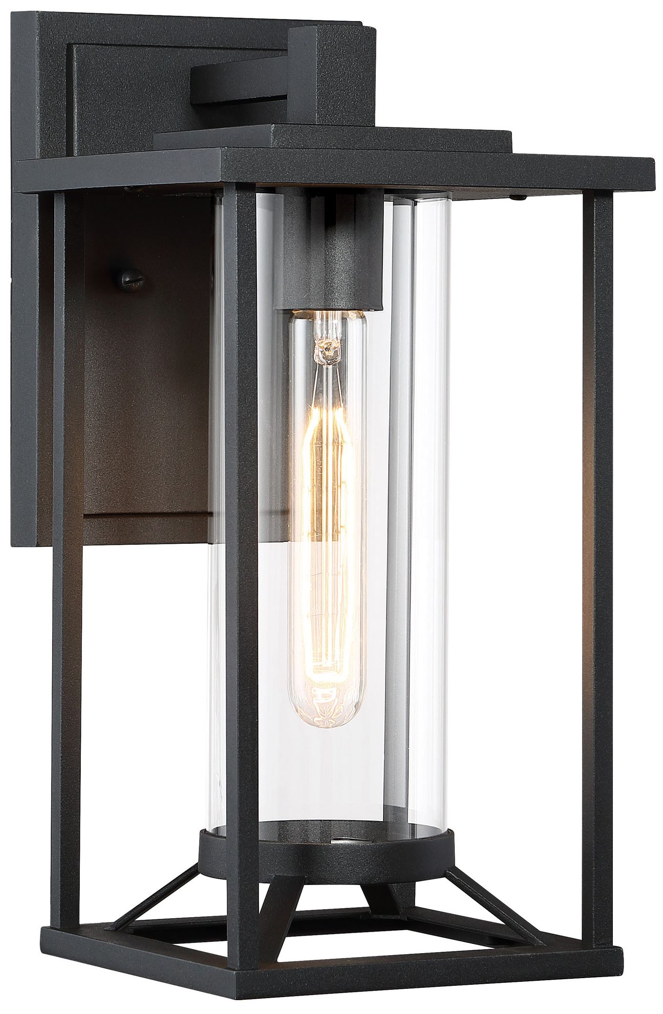 The Great Outdoors Trescott 1-Light Black Outdoor Wall Mount