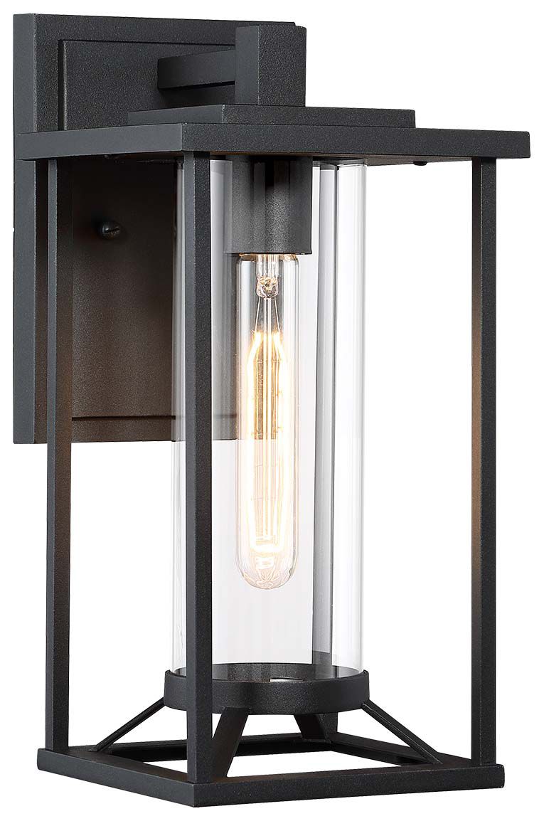 Image 4 The Great Outdoors Trescott 1-Light Black Outdoor Wall Mount more views