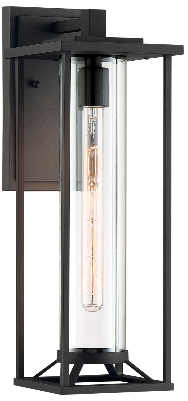The Great Outdoors Trescott 1-Light Black Outdoor Wall Mount