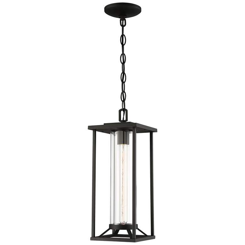 Image 1 The Great Outdoors Trescott 1-Light Sand Coal Outdoor Chain Hung Lantern