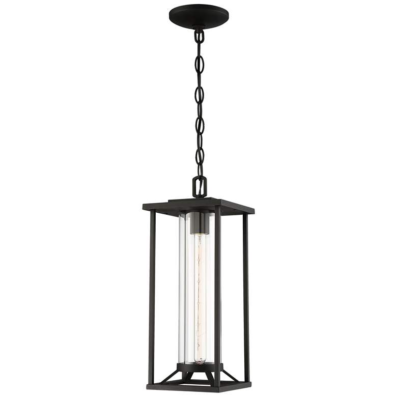 Image 1 The Great Outdoors  Trescott 1-Light Sand Coal Outdoor Chain Hung Lantern