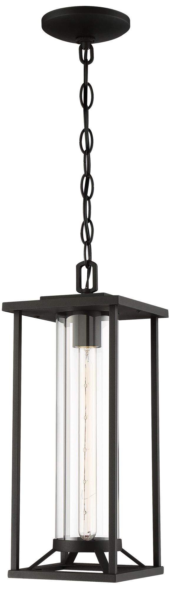 Image 6 The Great Outdoors  Trescott 1-Light Sand Coal Outdoor Chain Hung Lantern more views